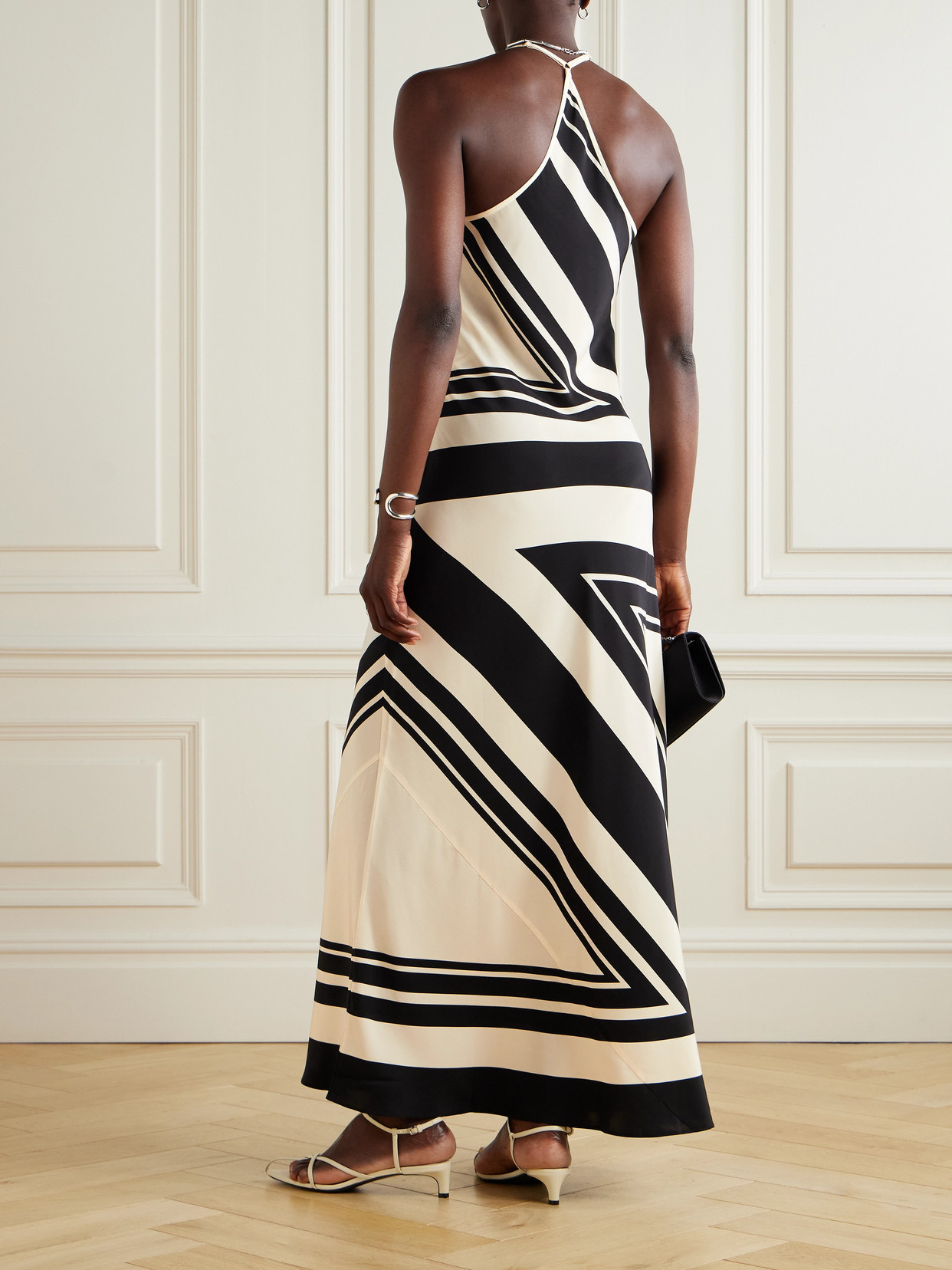 Sir Pietra V-neck Dress In Black