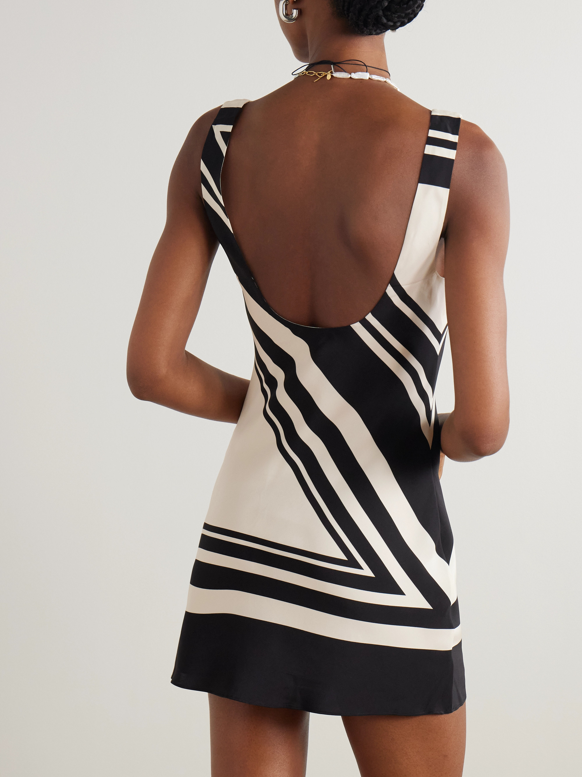 SIR. Pietra printed silk crepe de chine mini dress