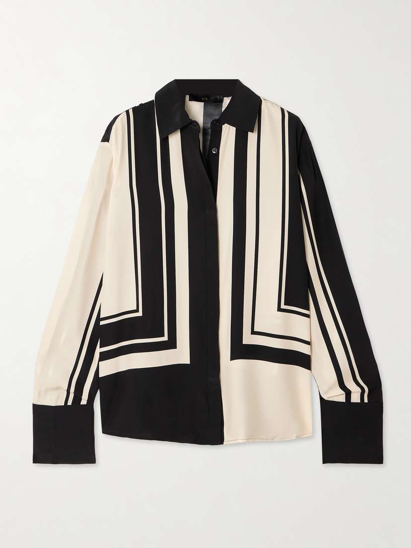 SIR. Pietra Printed Silk Crepe De Chine Shirt