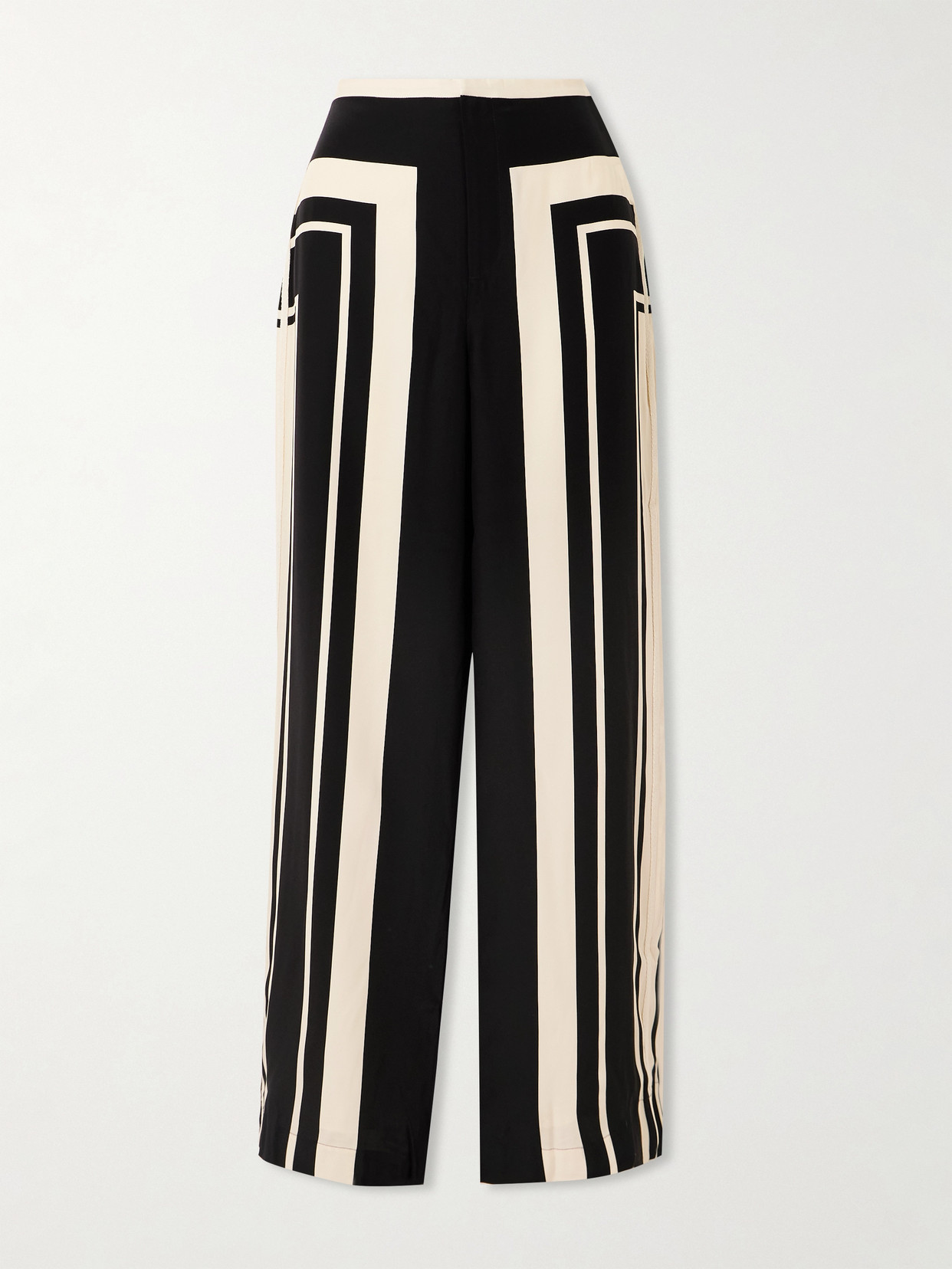 Sir Pietra Printed Silk-crepe Wide-leg Pants