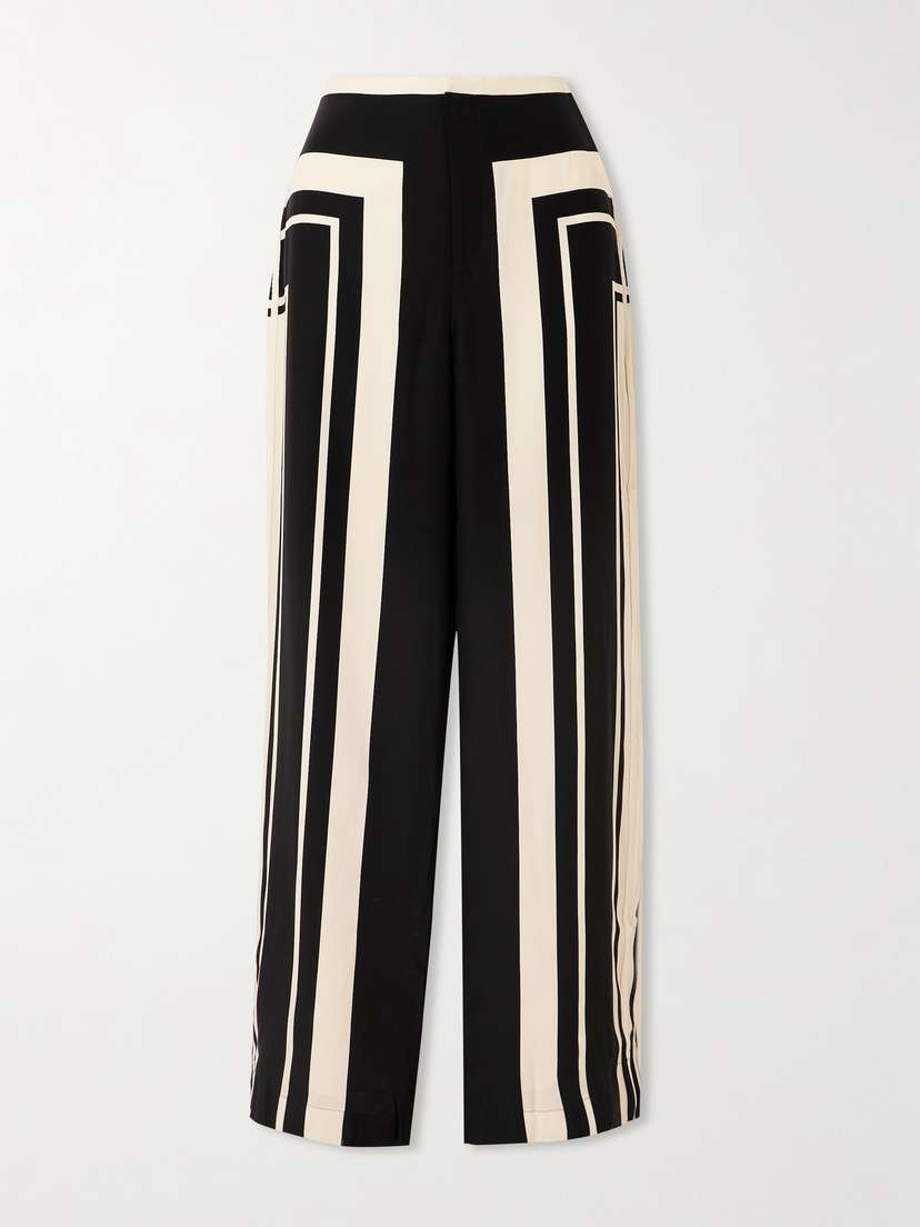 SIR. Pietra Printed Silk-crepe Wide-leg Pants
