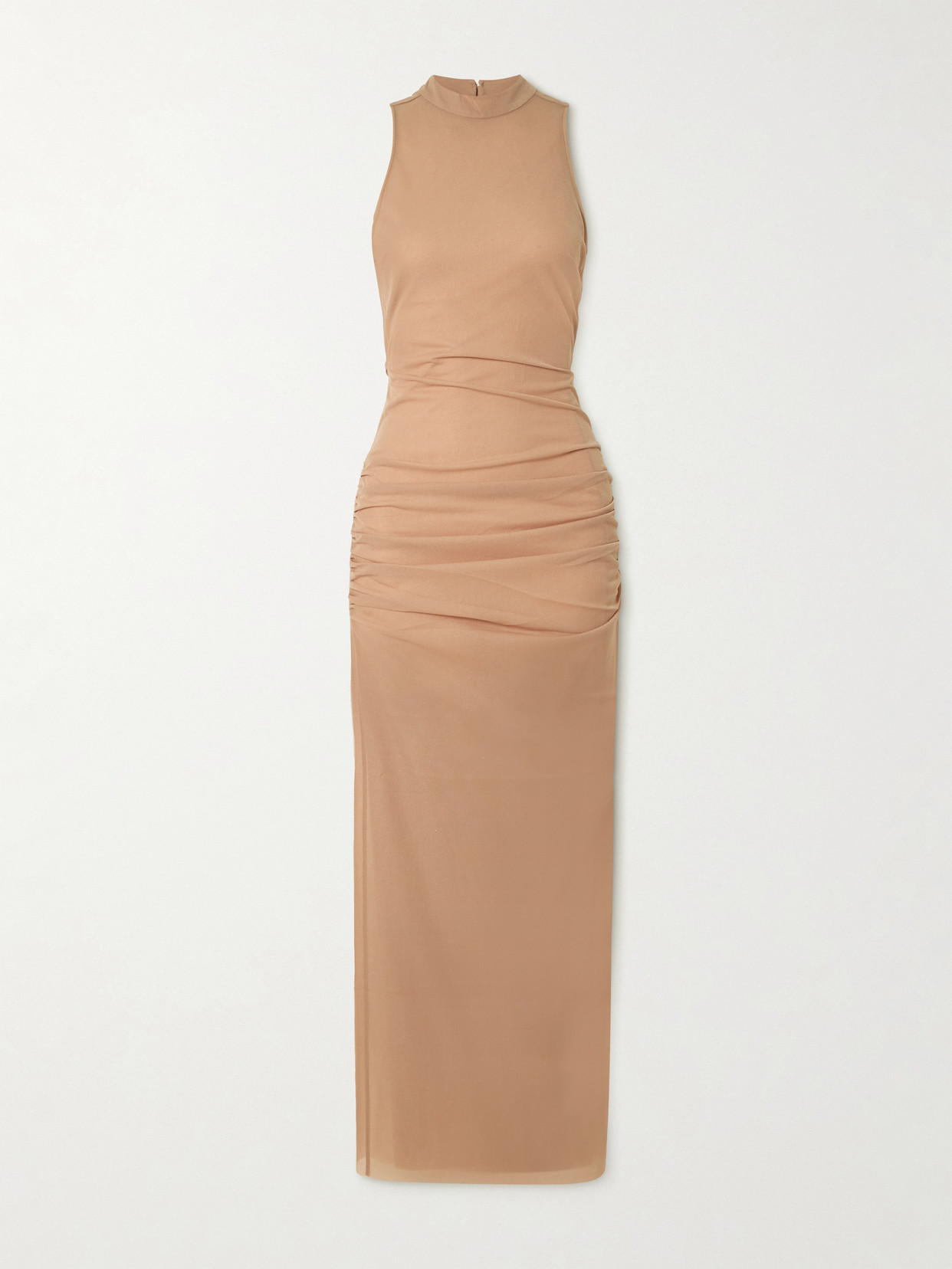 Sir Ruby Open-back Gathered Crepe Midi Dress