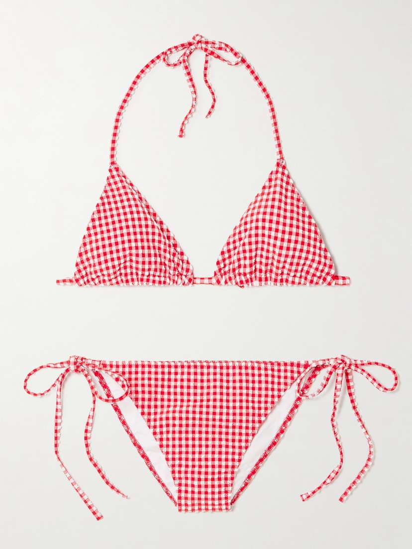Hunza G Sabrina Gingham Seersucker Bikini