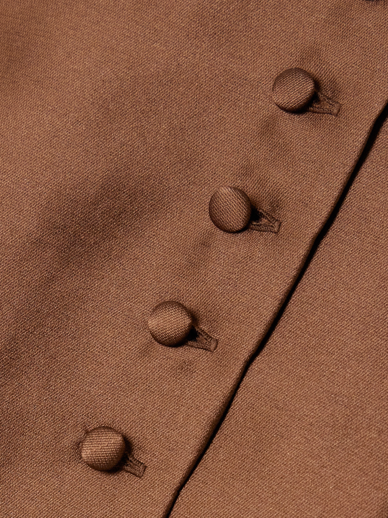 D'estree Amoako Cropped Faille Jacket In Brown