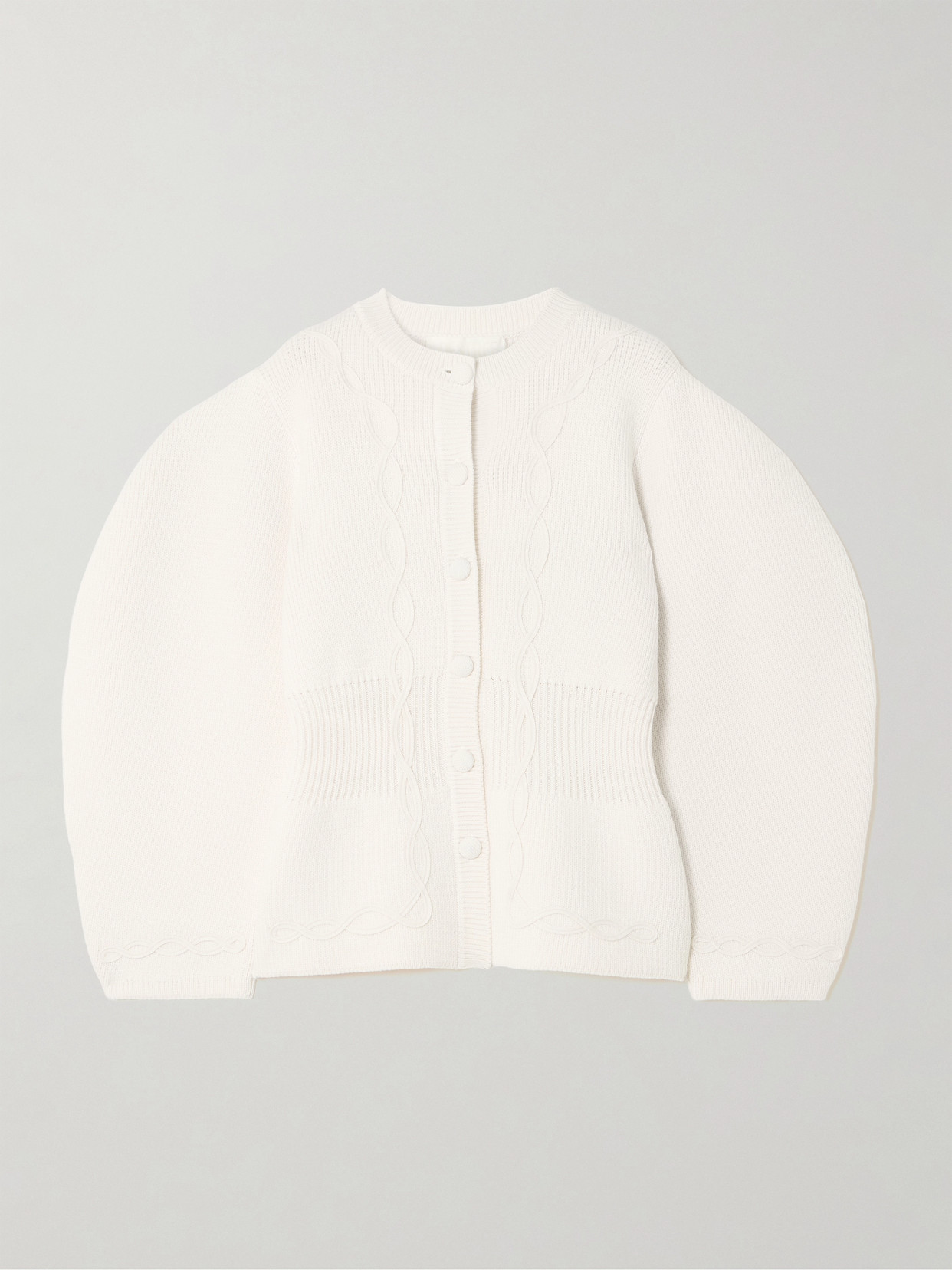 D'estree Adrian Ribbed Cable-knit Wool Cardigan In Sand