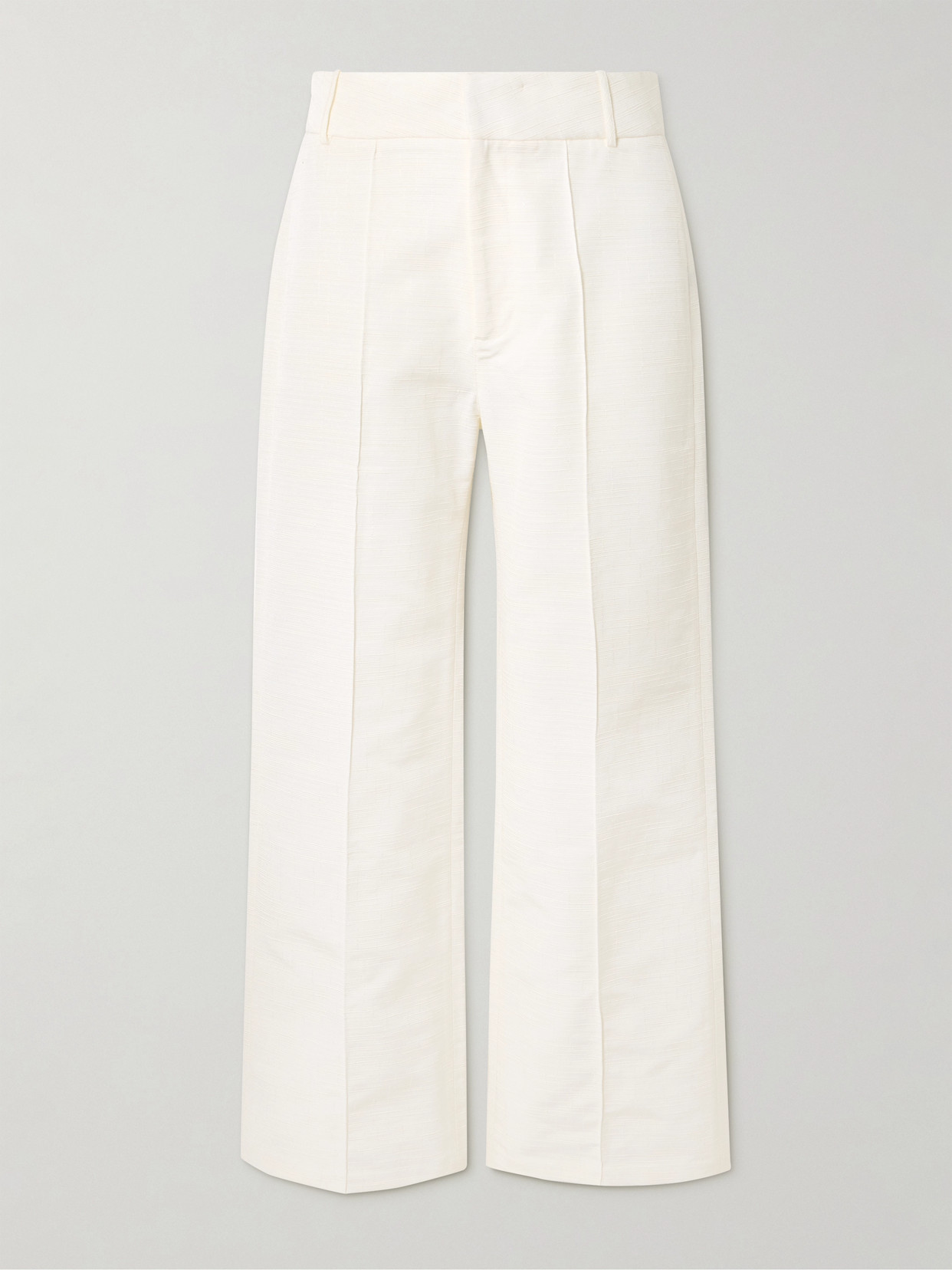 D'estree Yoshitomo Pleated Cotton-blend Faille Straight-leg Pants In Sand