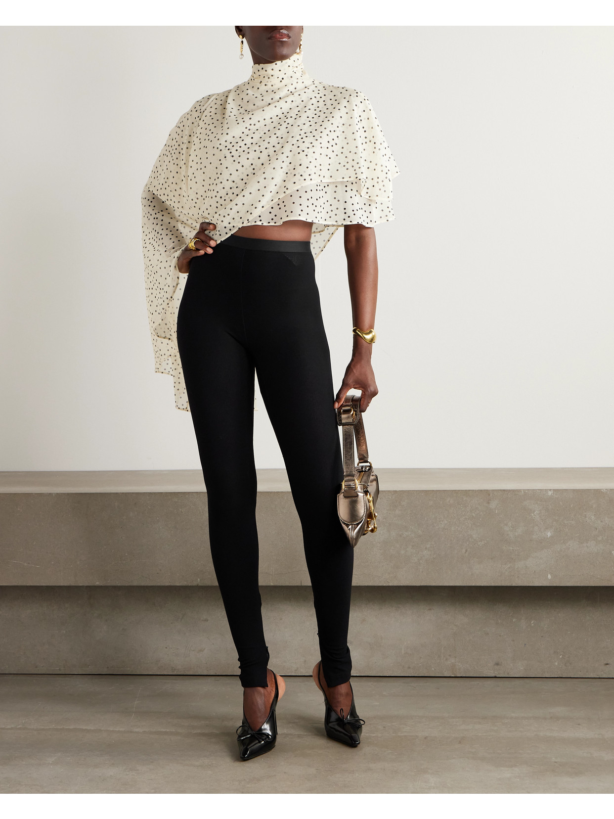 Magda Butrym Stretch-cady Skinny Pants In Black