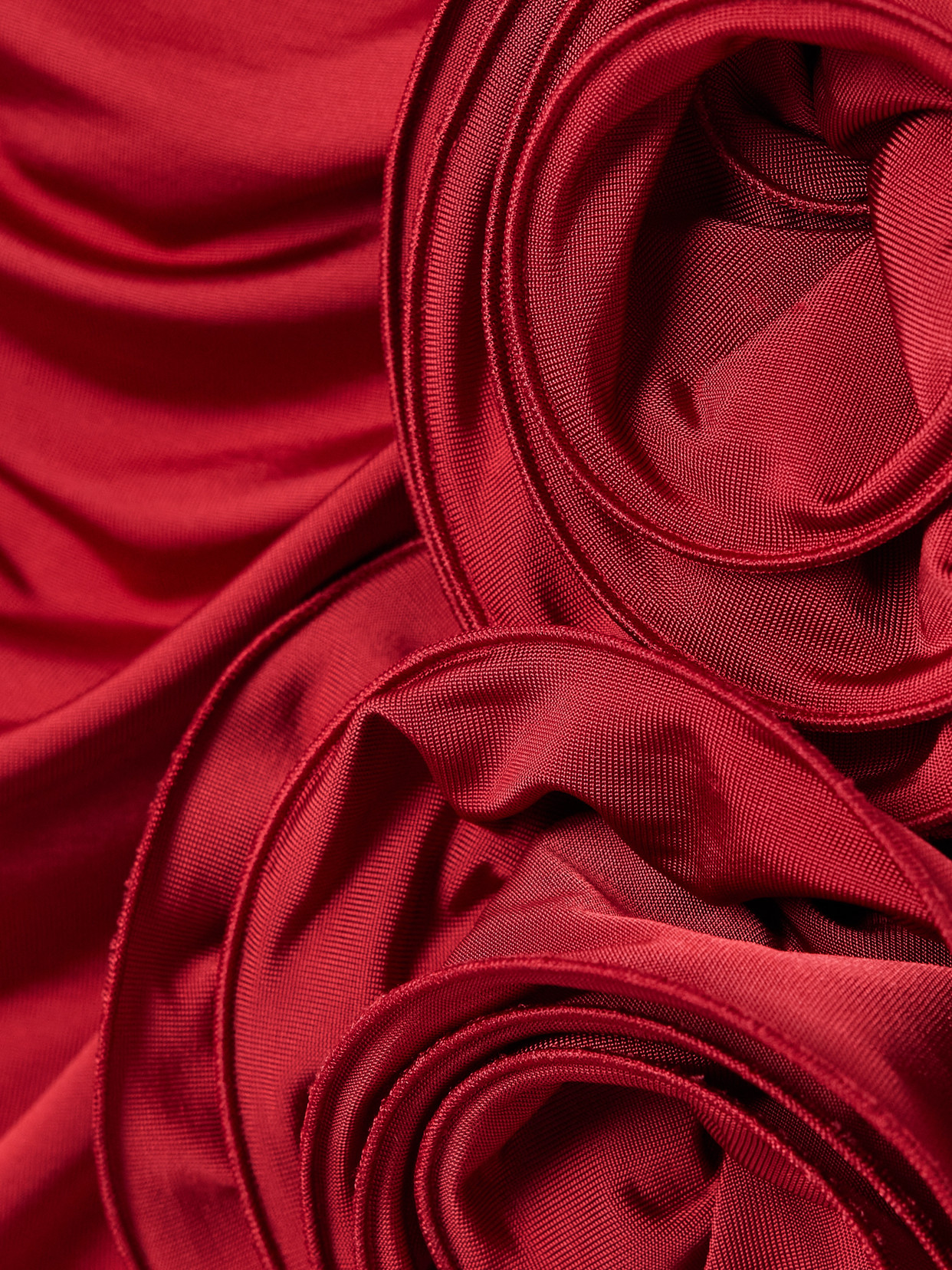 Magda Butrym Appliquéd Draped Stretch-jersey Midi Dress In Red