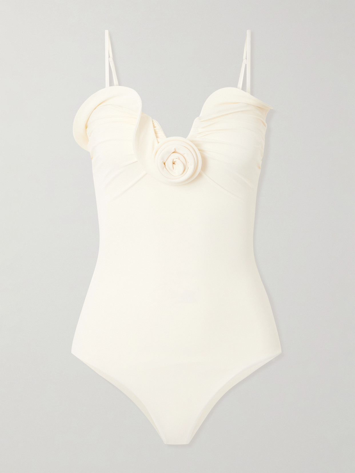 Magda Butrym Appliquéd Swimsuit In White