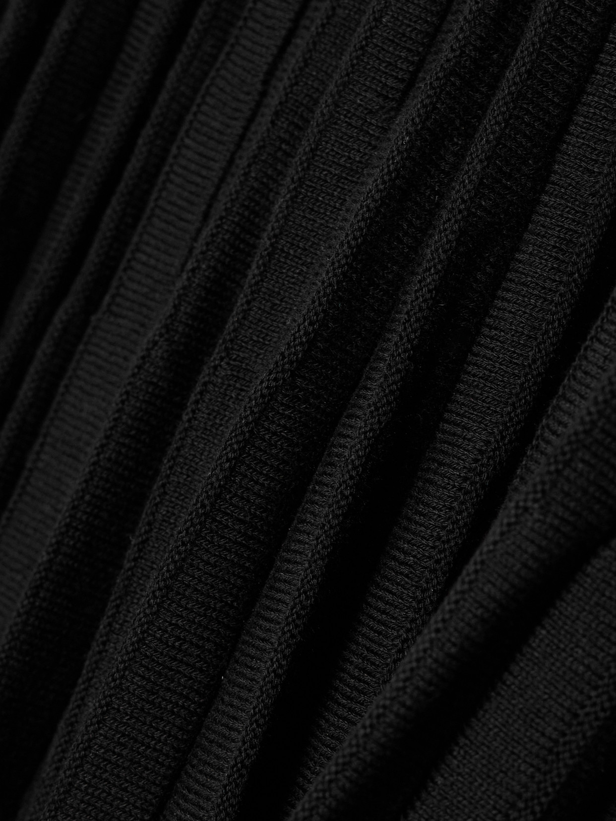 Magda Butrym Ribbed Texture Pleated Skirt Dress In Black
