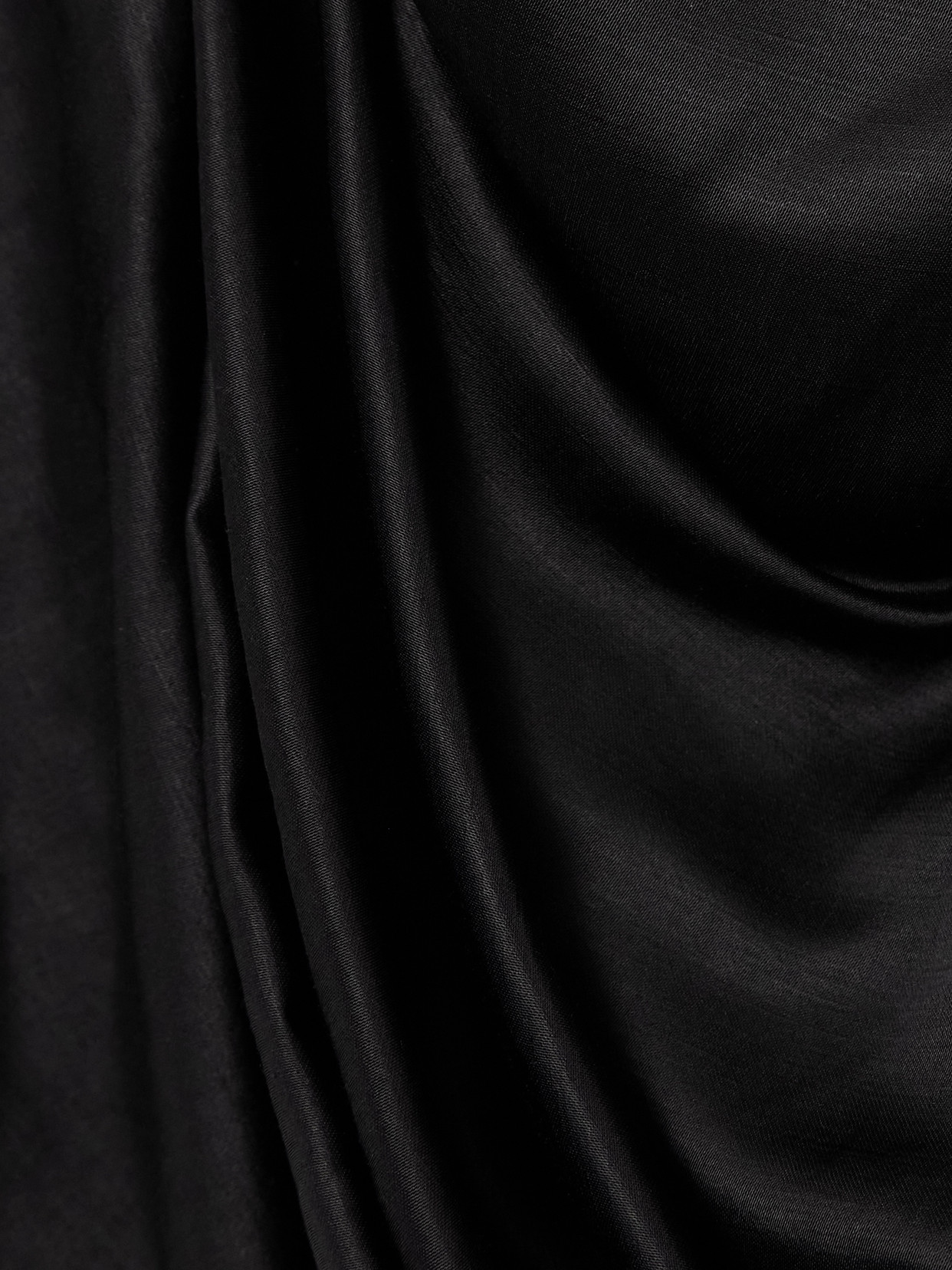 Magda Butrym Off-the-shoulder Ruched Satin Dress In Black