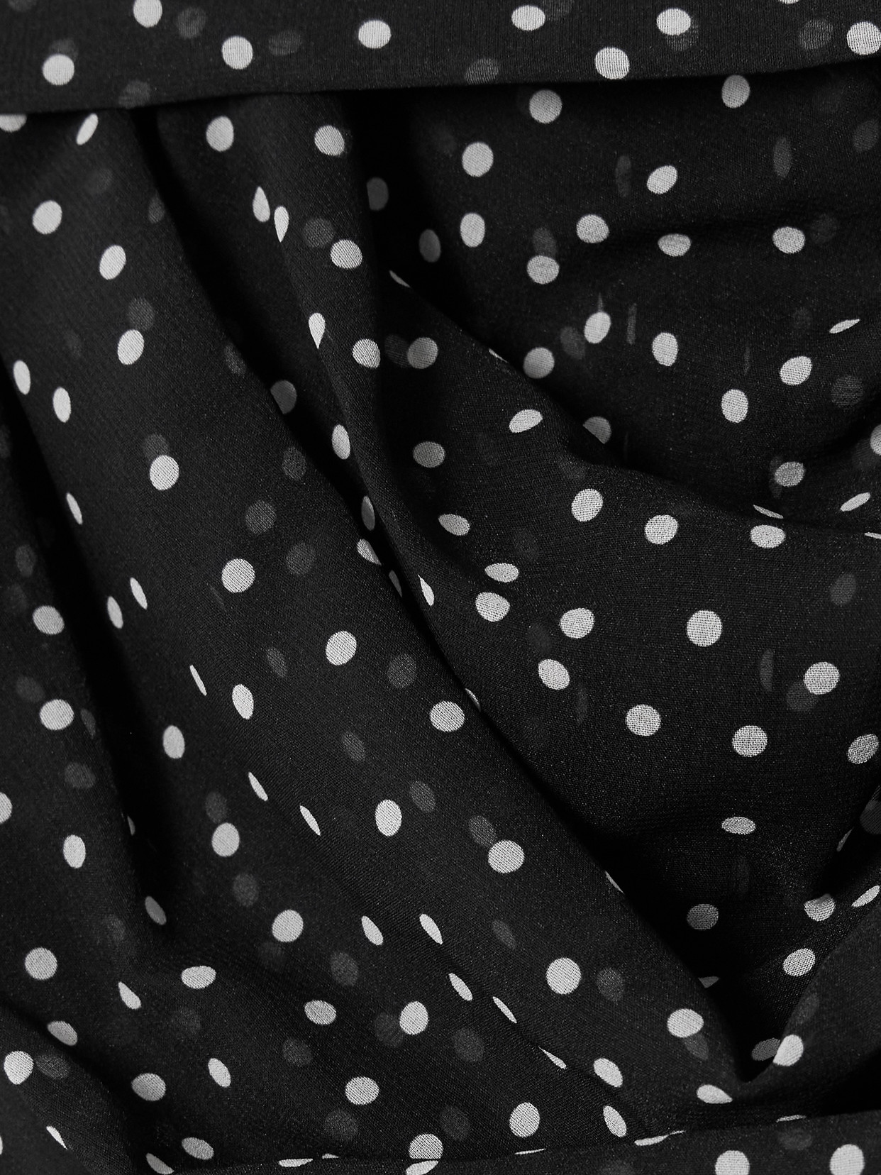 Magda Butrym Draped Polka-dot Silk-chiffon Blouse