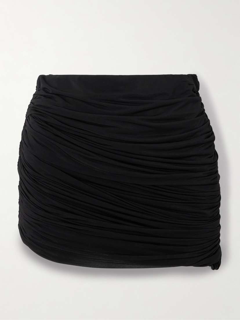 Magda Butrym Ruched Stretch-jersey Mini Skirt
