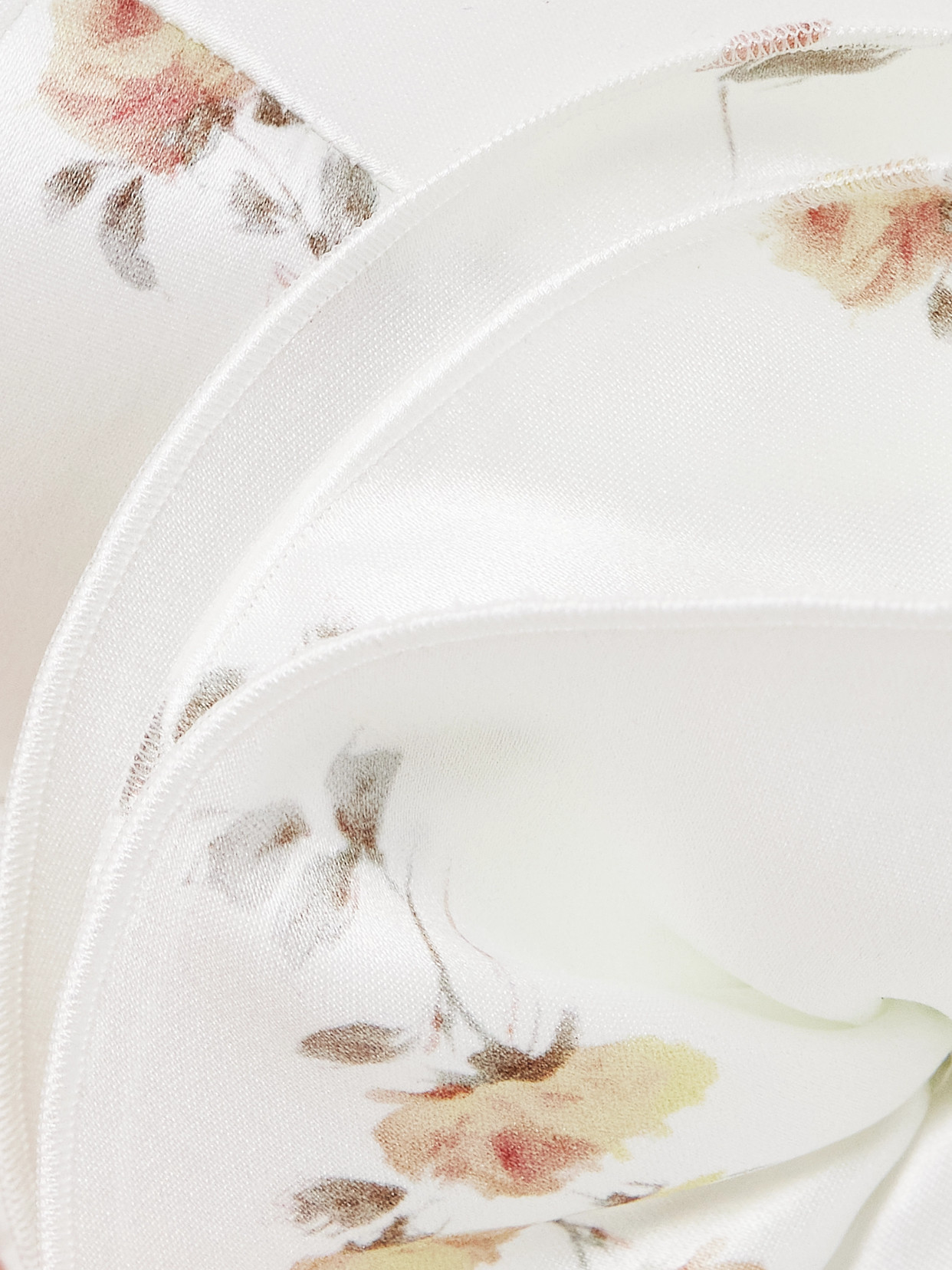 Magda Butrym Appliquéd Floral-print Silk Bustier Top