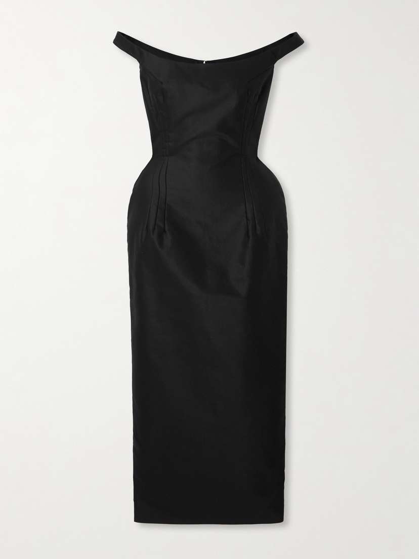 Magda Butrym Off-the-shoulder Cotton-sateen Midi Dress