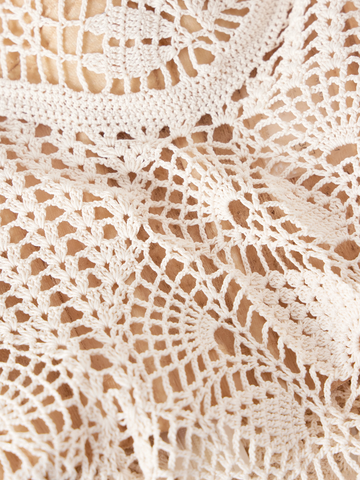 Magda Butrym Lace Crochet Bustier Bodysuit In Cream In White