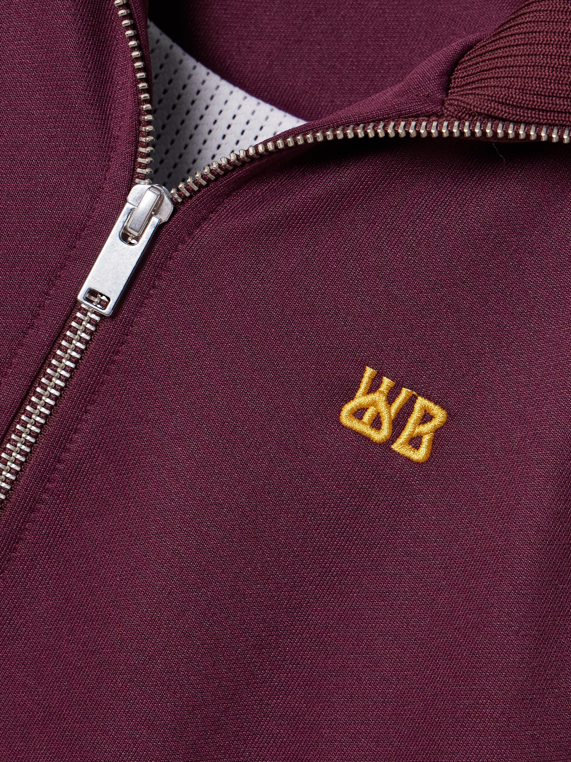 Wales Bonner Mantra knit-trimmed embroidered jersey jacket