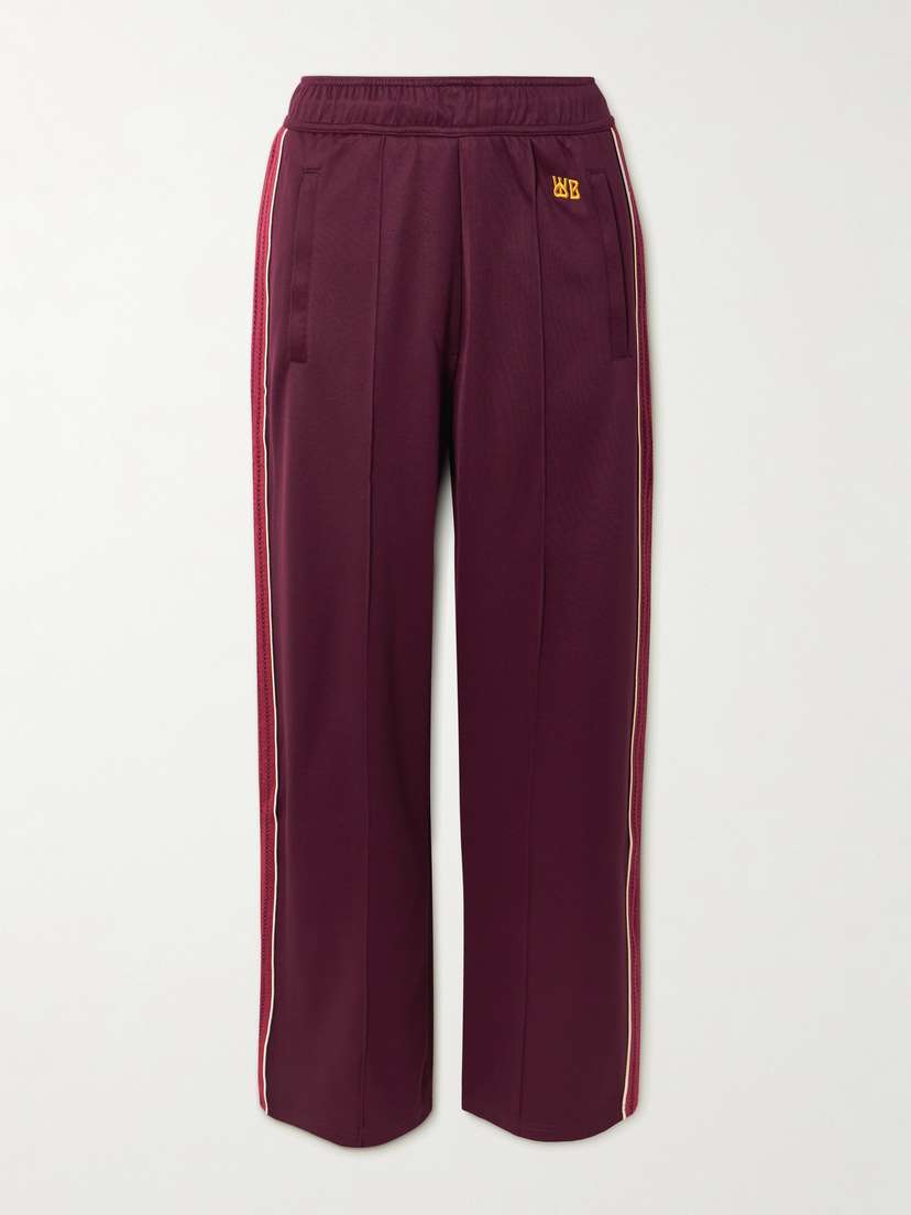 Wales Bonner Mantra Pointelle-trimmed Jersey Straight-leg Track Pants