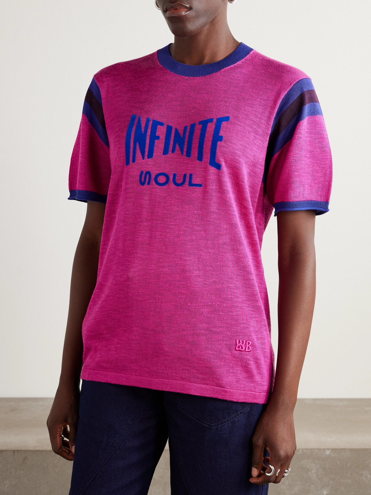 Soul Flocked Cotton-Blend T-Shirt