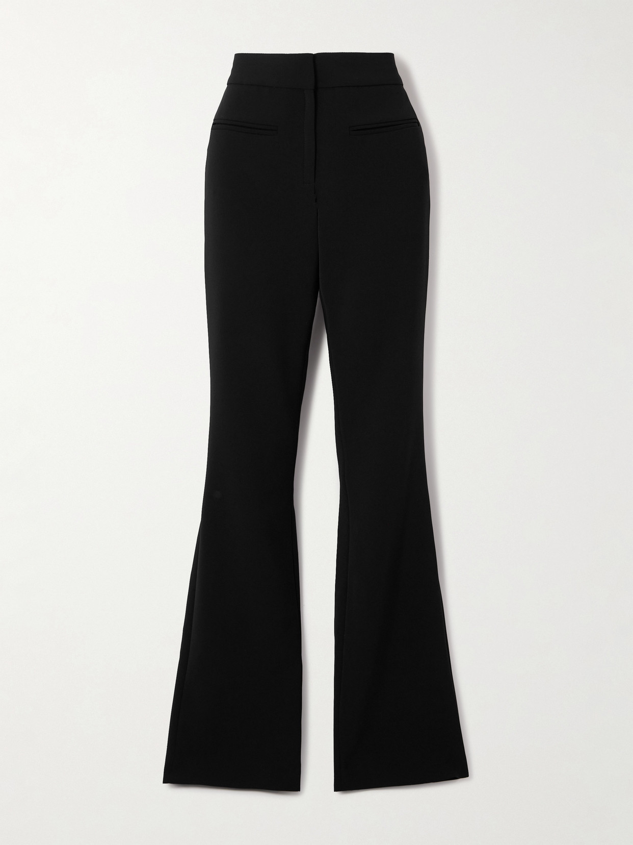 Courrèges Heritage Crepe Straight-leg Pants In Black