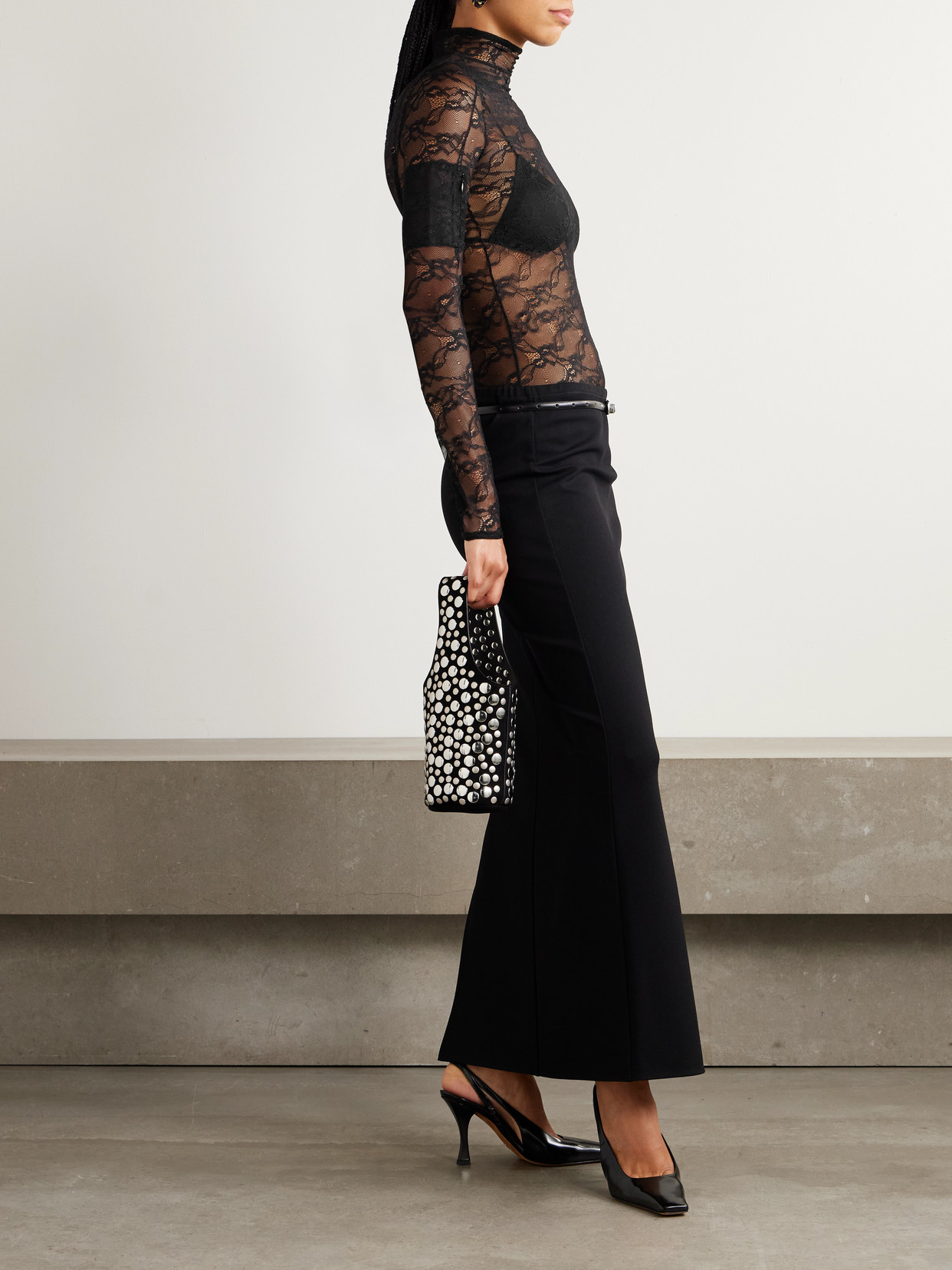 Courrèges Lace Blouse In Black