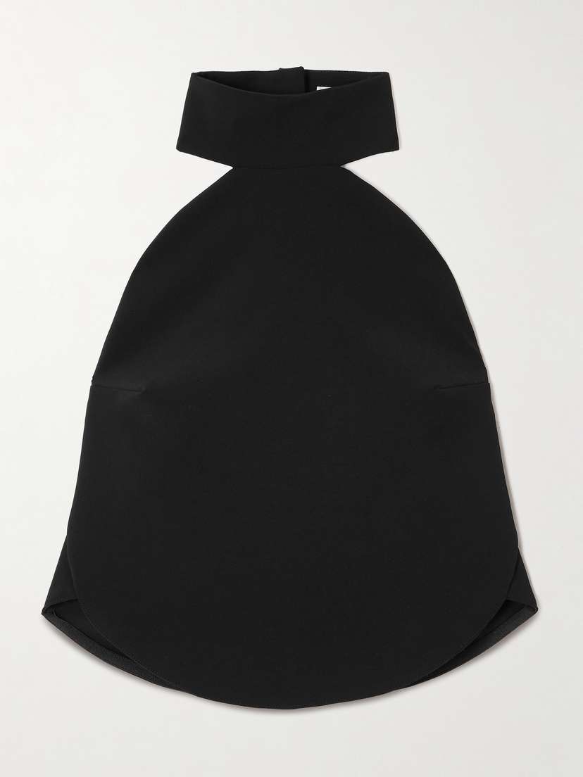 Courrèges Ellipse Cropped Crepe Halterneck Top