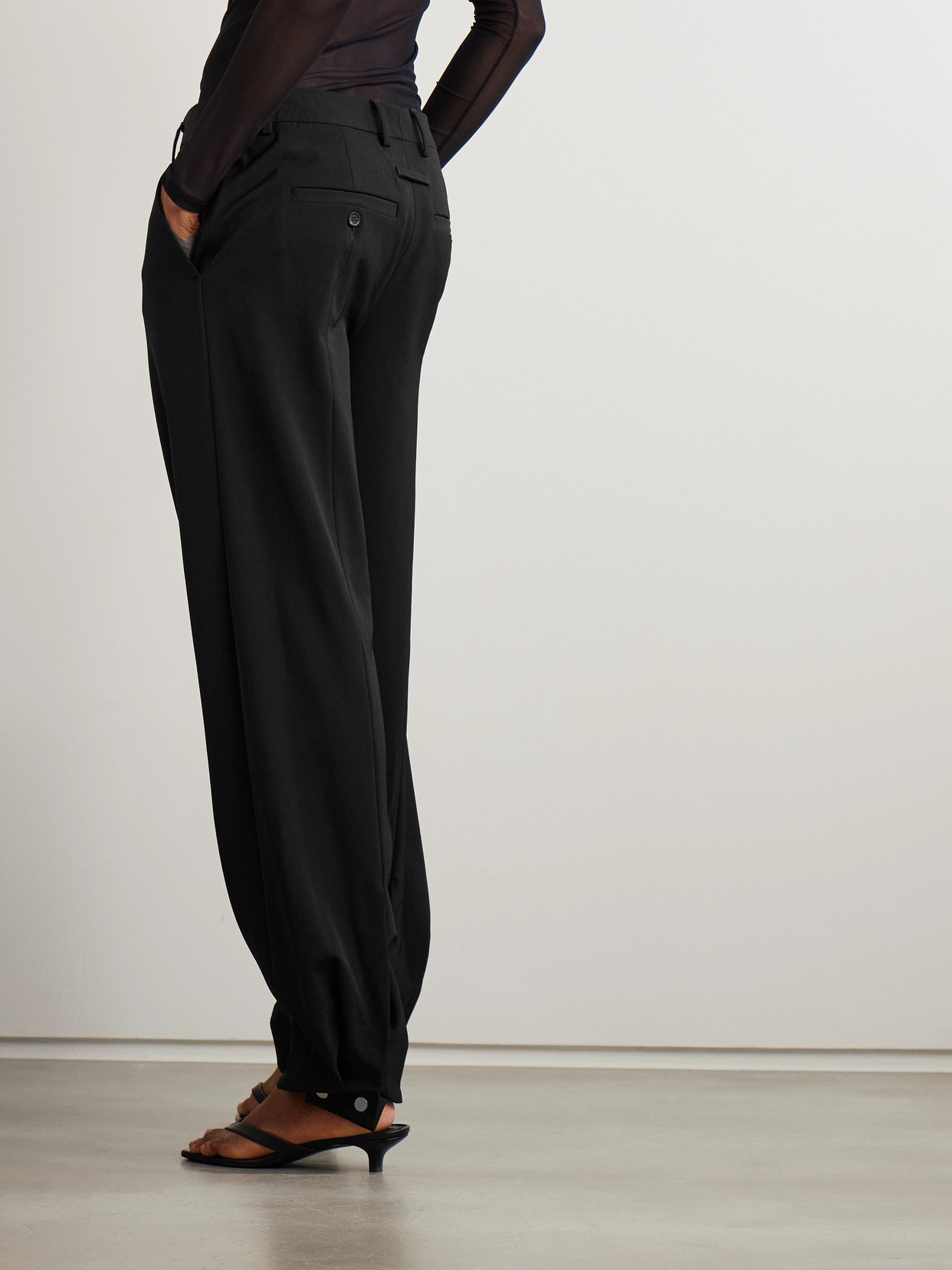Jean Paul Gaultier Twill Wide-leg Stirrup Pants