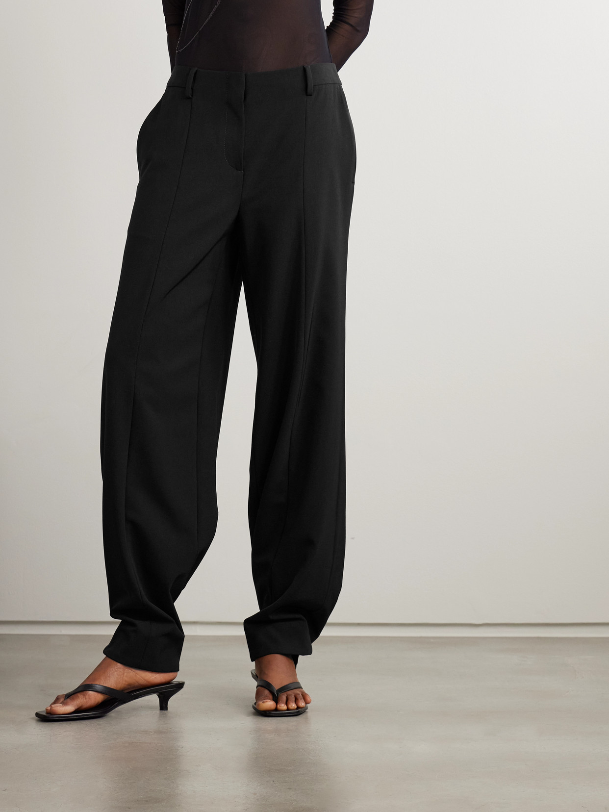 Jean Paul Gaultier Twill Wide-leg Stirrup Pants