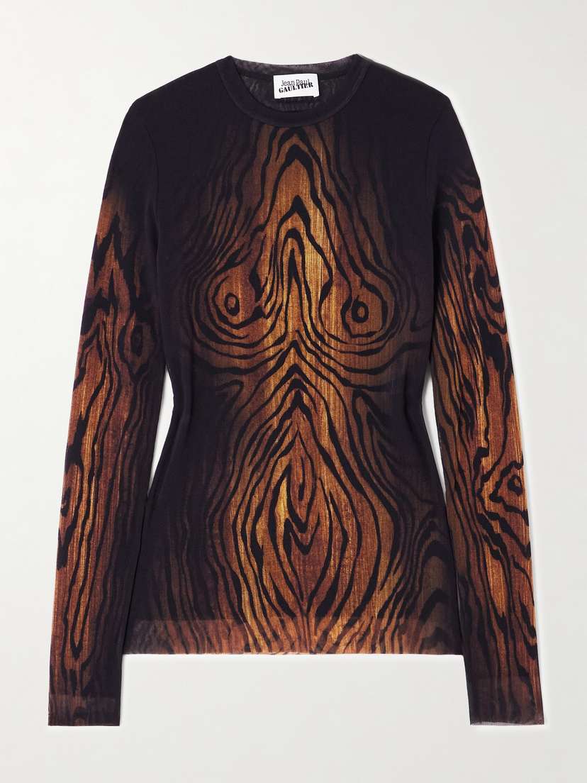 Jean Paul Gaultier Printed Mesh T-shirt