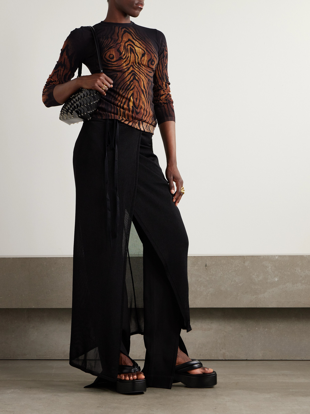Printed Mesh T-Shirt