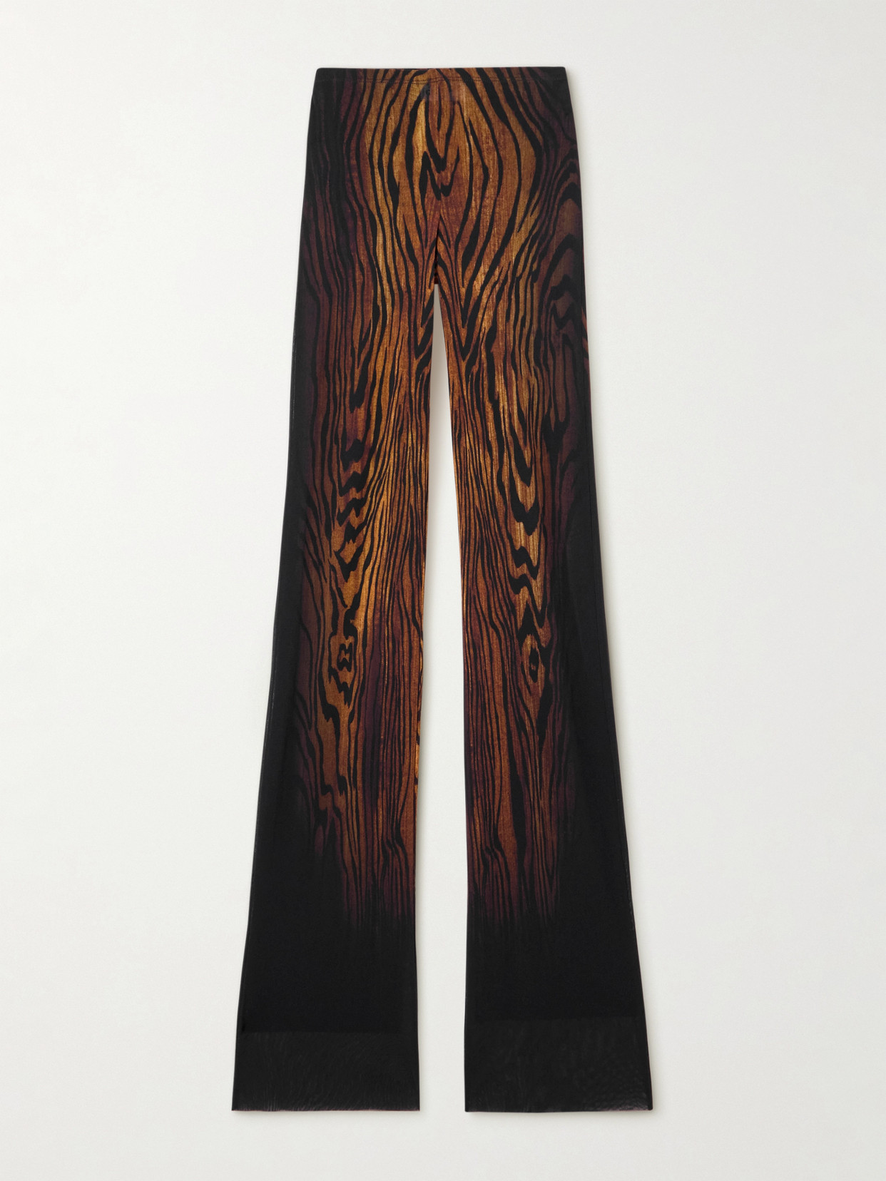 Jean Paul Gaultier Printed Mesh Straight-leg Pants