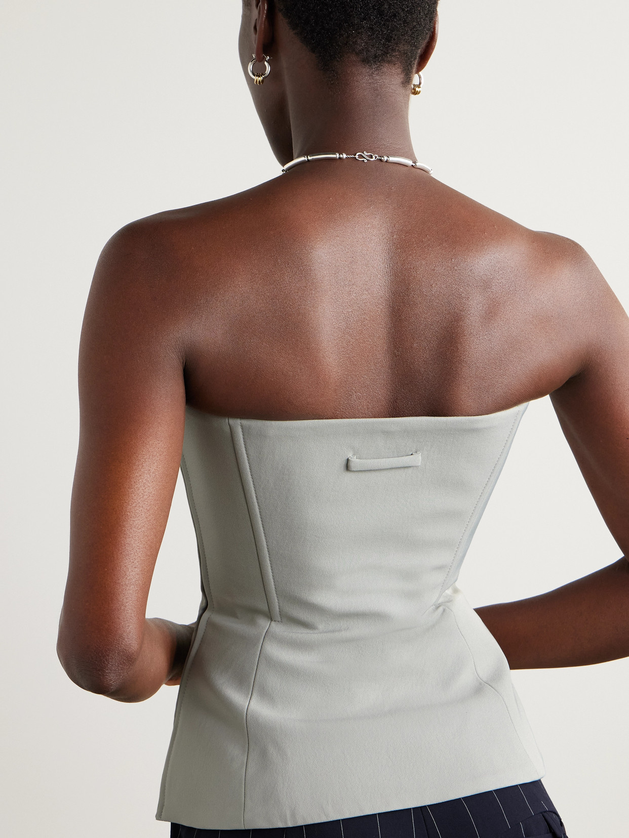 Jean Paul Gaultier Strapless Twill Bustier Top