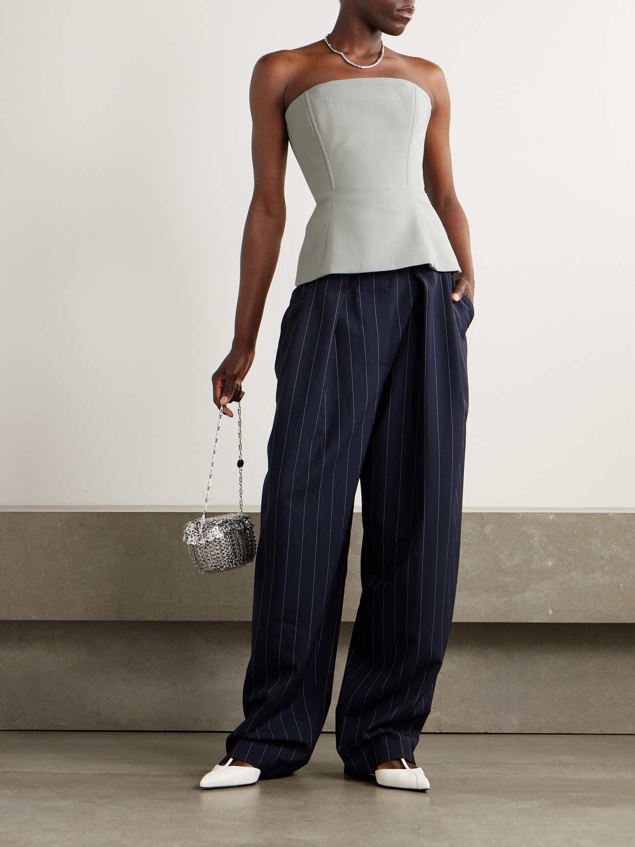 Jean Paul Gaultier Strapless Twill Bustier Top
