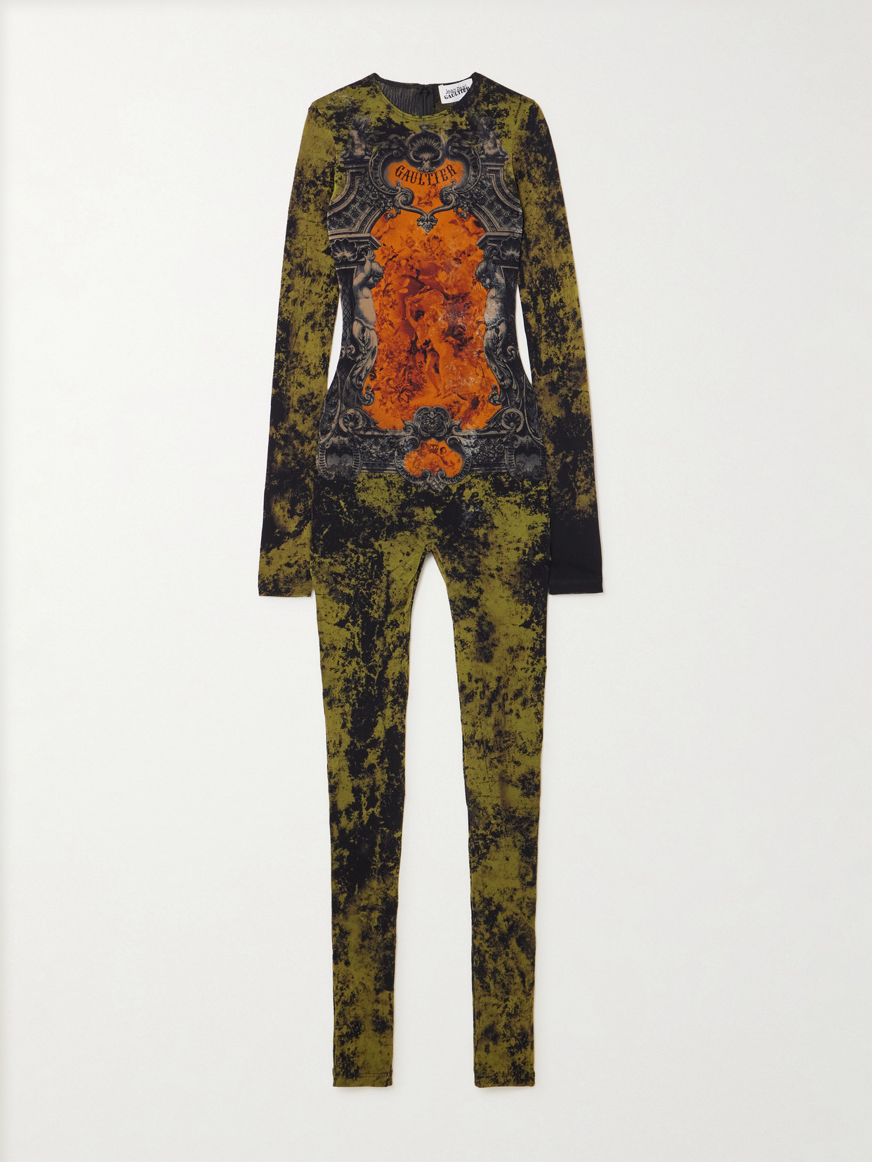 Jean Paul Gaultier Printed Mesh Jumpsuit