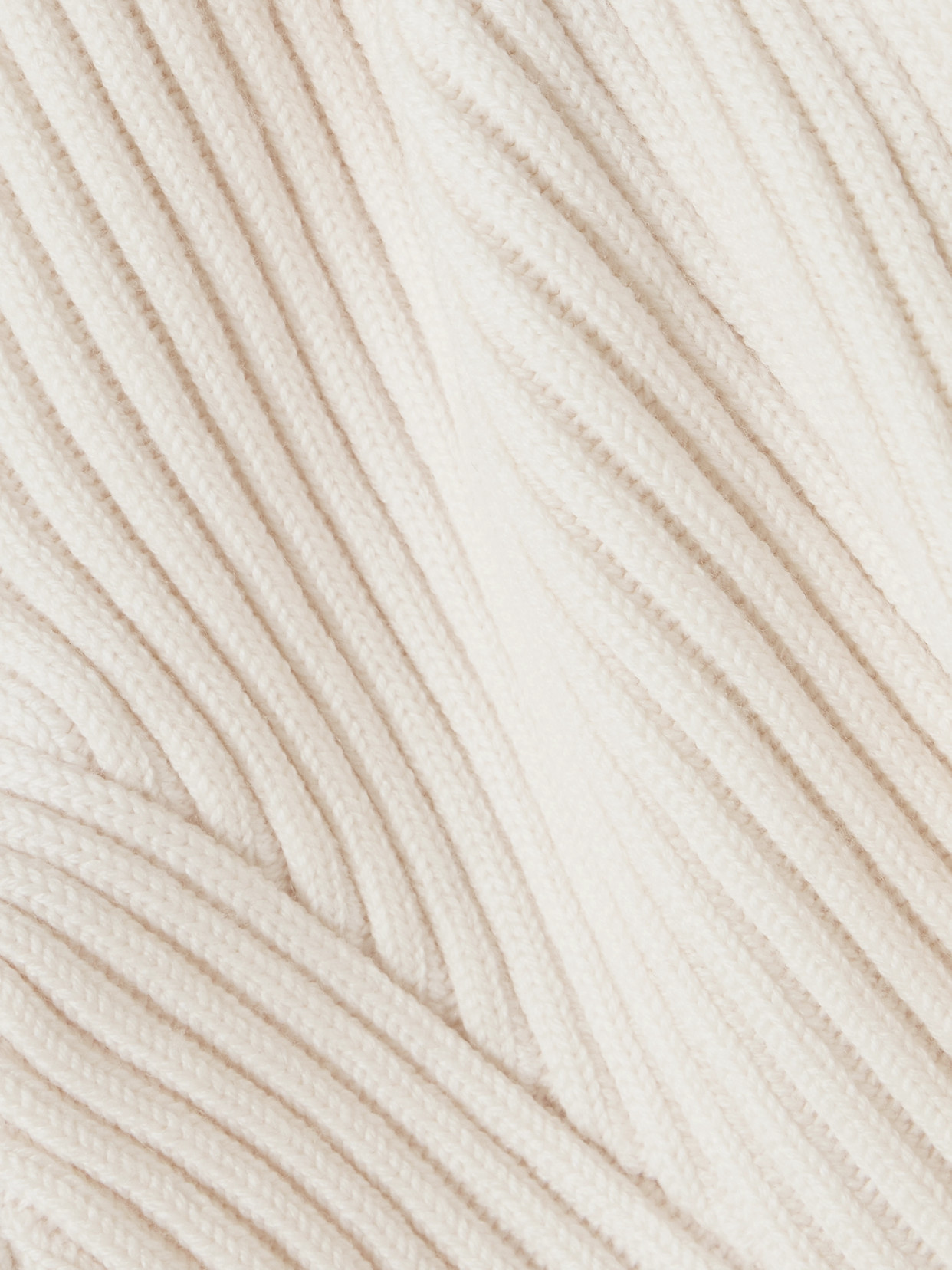 Jean Paul Gaultier Paneled Ribbed Wool-blend Bustier Top In Neutral