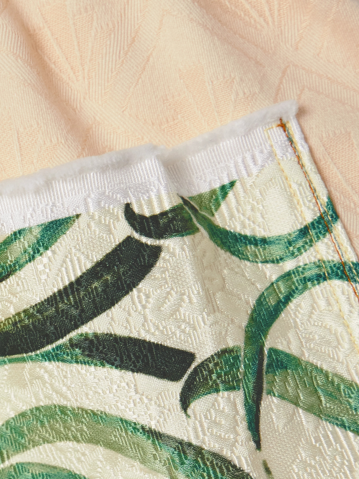 THANK YOU HAVE A GOOD DAY BELTED PRINTED CLOQUÉ-TRIMMED COTTON-JACQUARD SHORTS