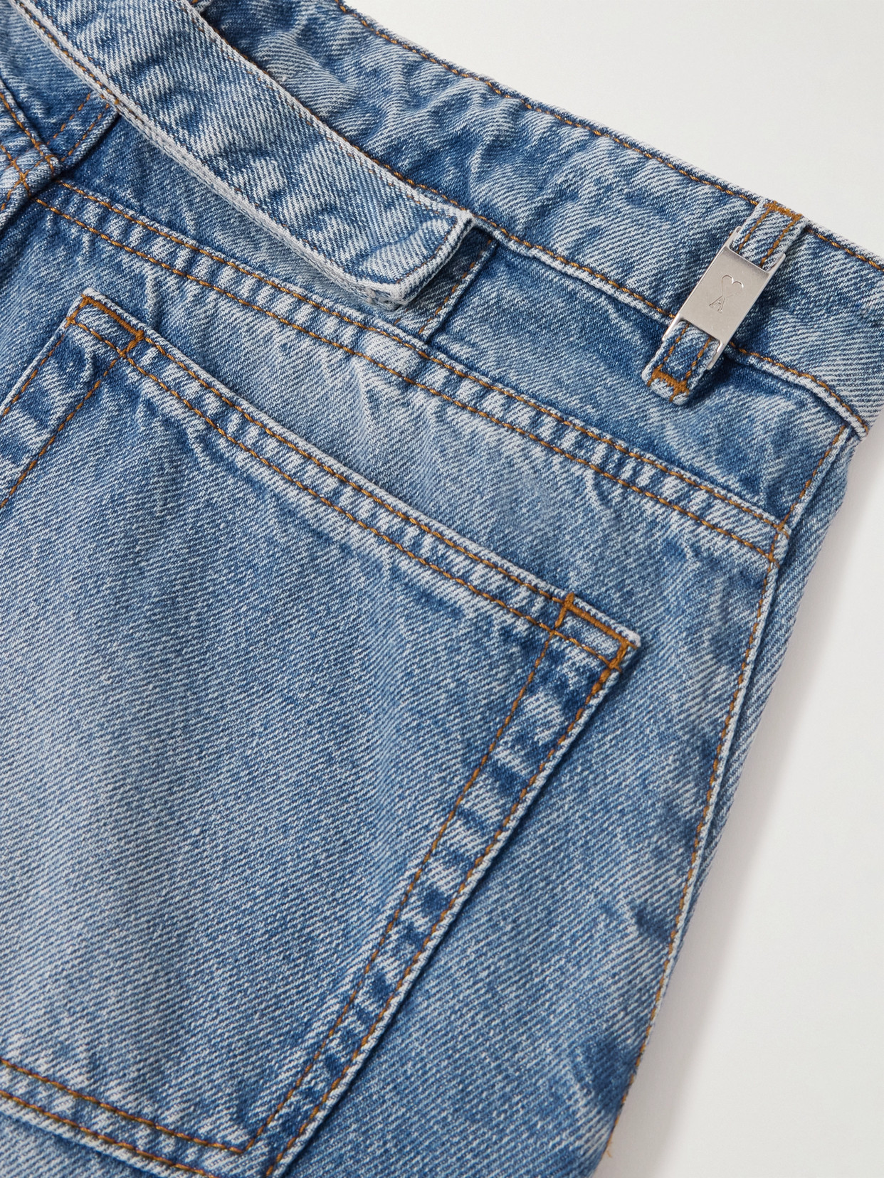 Ami Alexandre Mattiussi Straight-leg Denim Pants With Subtle Fading In Blue