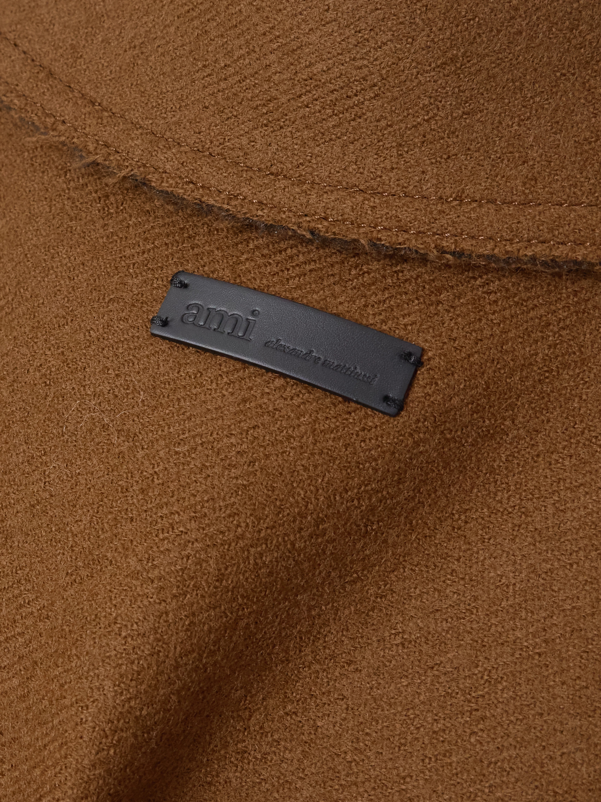 Ami Paris Frayed wool-twill overshirt