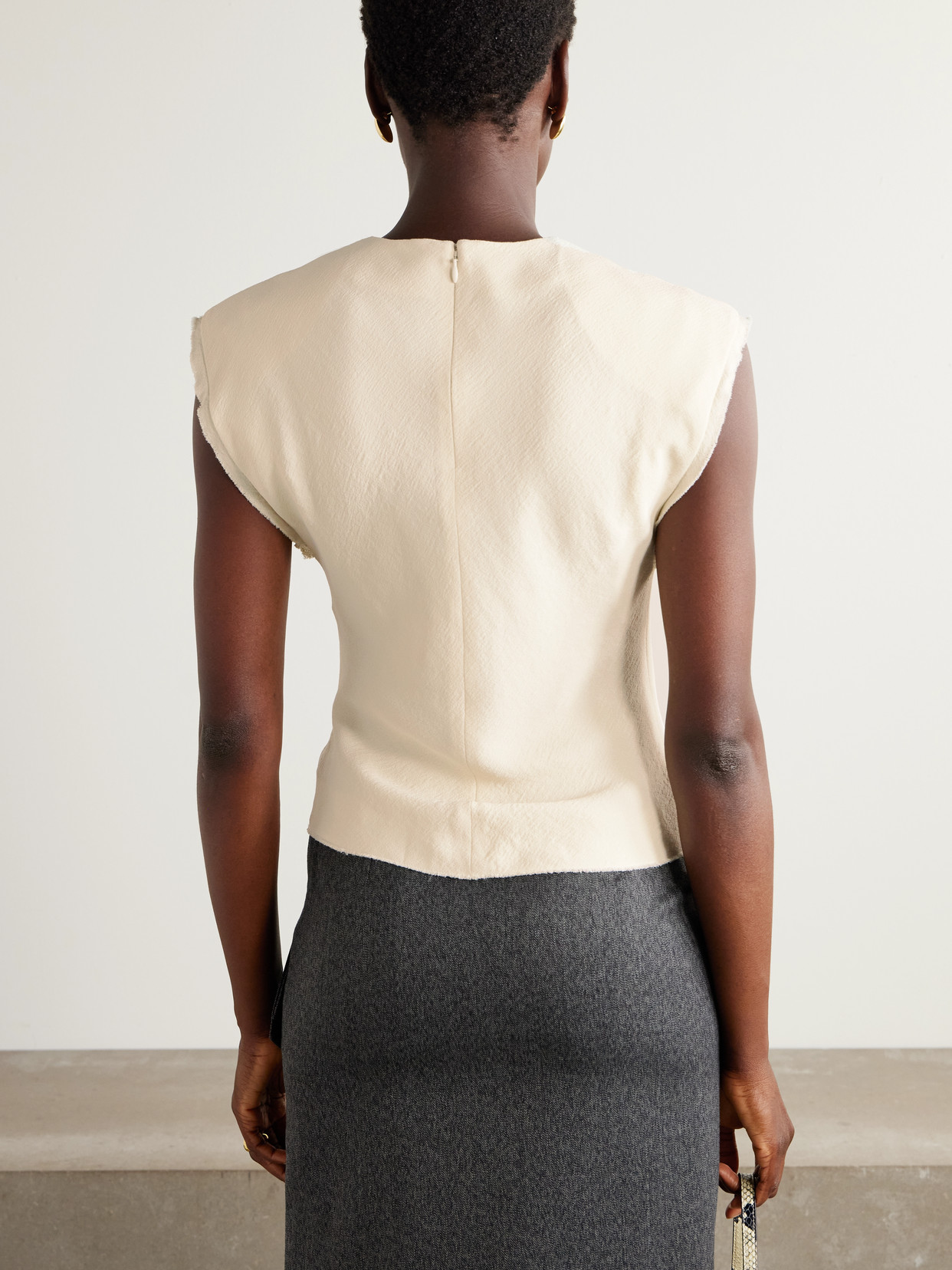 Frayed Crepe Tank
