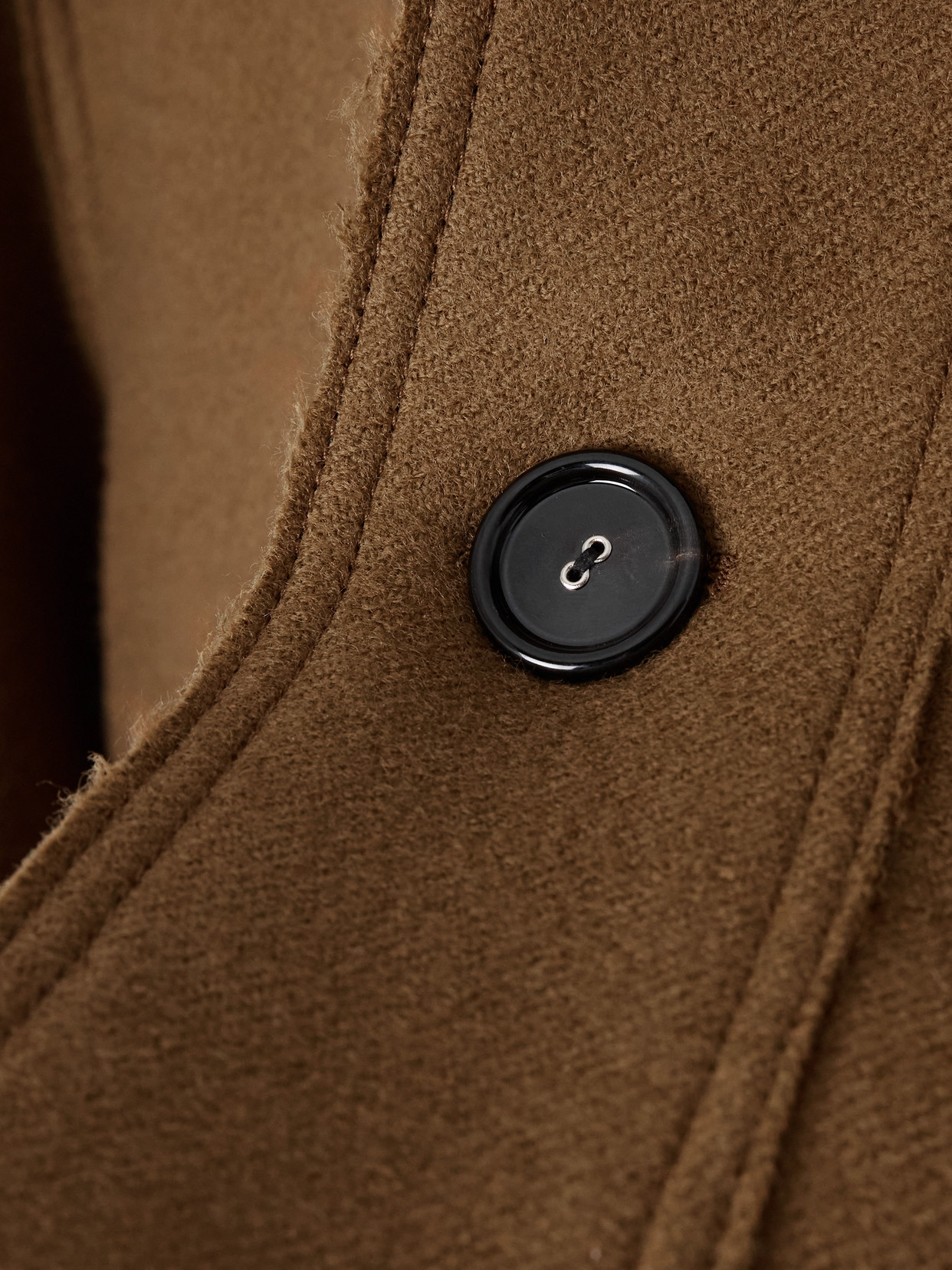 Ami Alexandre Mattiussi Belted Wool-gabardine Coat In Brown