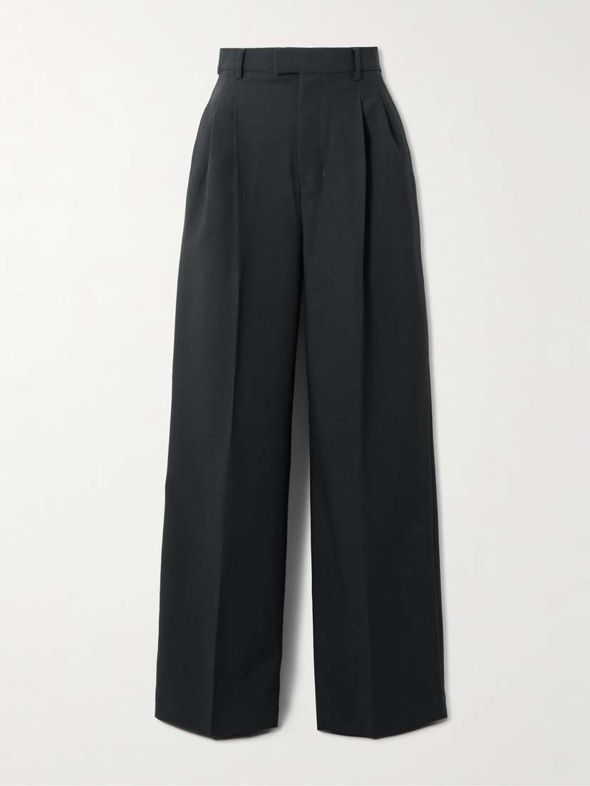 AMI PARIS Wool-twill Wide-leg Pants
