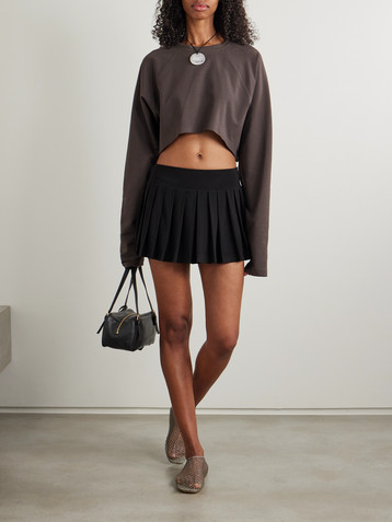 Norma Kamali Pickleball pleated jersey tennis skirt