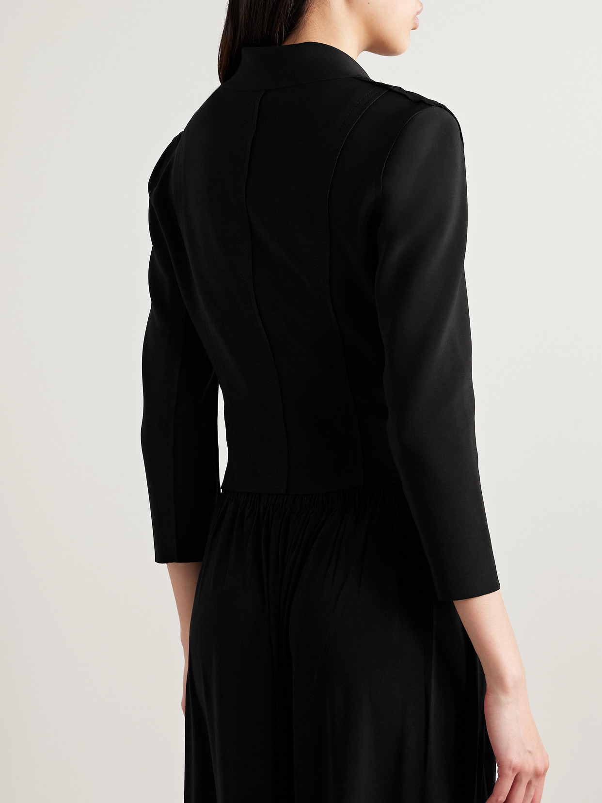 Norma Kamali Girl Cropped Stretch-jersey Jacket