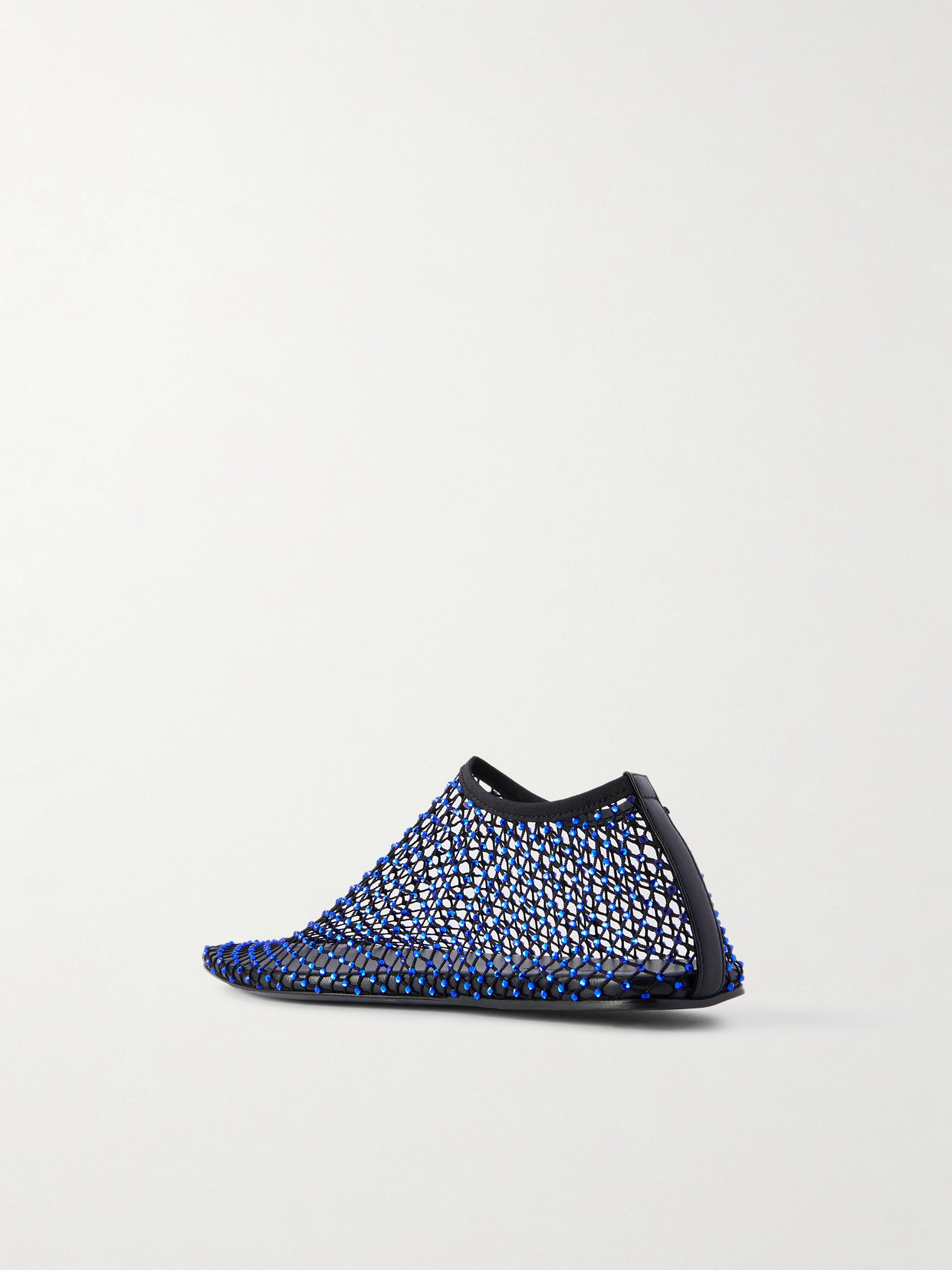 Christopher Esber Minette Crystal-embellished Mesh Ballet Flats In Blue