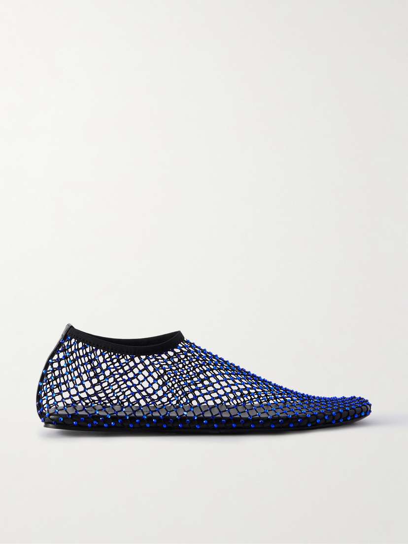 Christopher Esber Minette Crystal-embellished Mesh Ballet Flats
