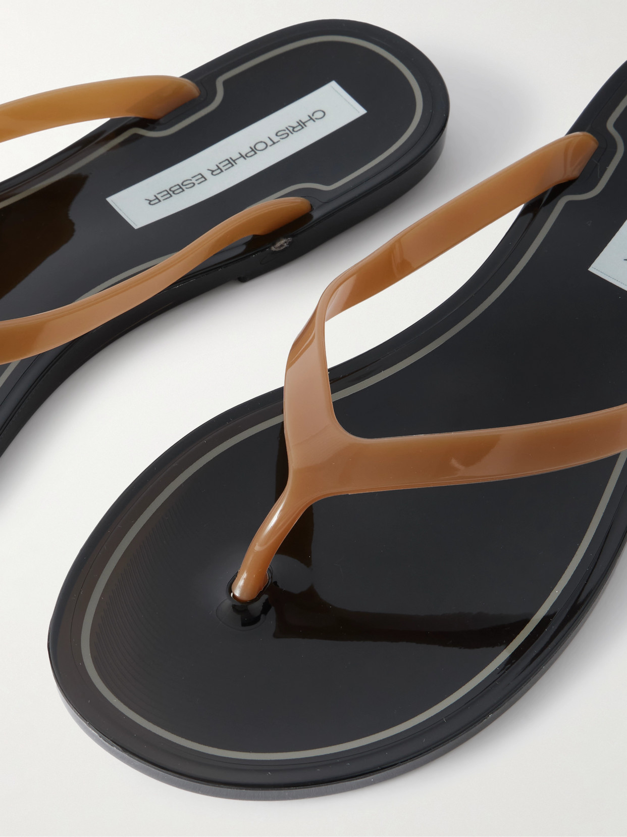Christopher Esber Jo Pvc Flip Flops In Black