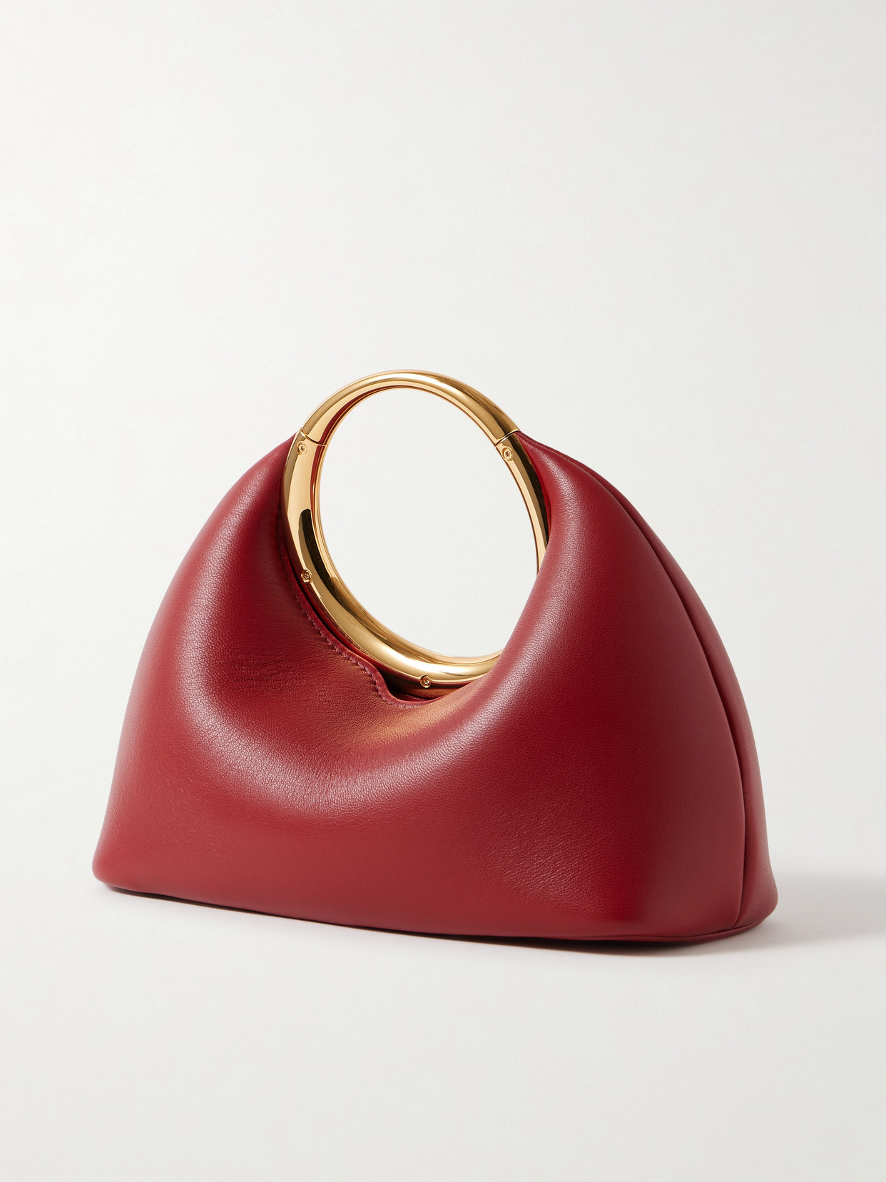Jacquemus Le Petit Calino Ring Leather Top-handle Bag In Red