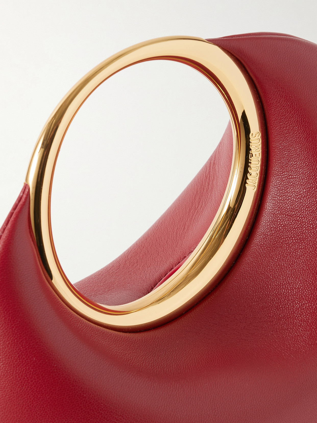 Jacquemus Le Petit Calino Ring Leather Top-handle Bag In Red