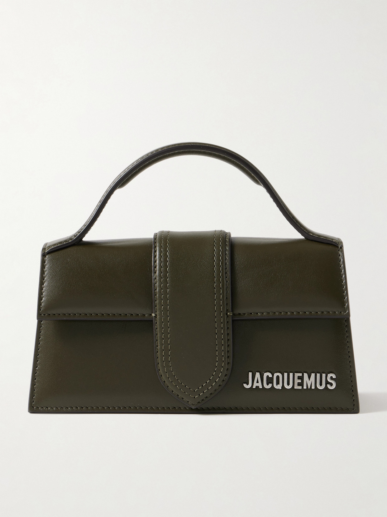 Jacquemus The Bambino Leather Tote In Green