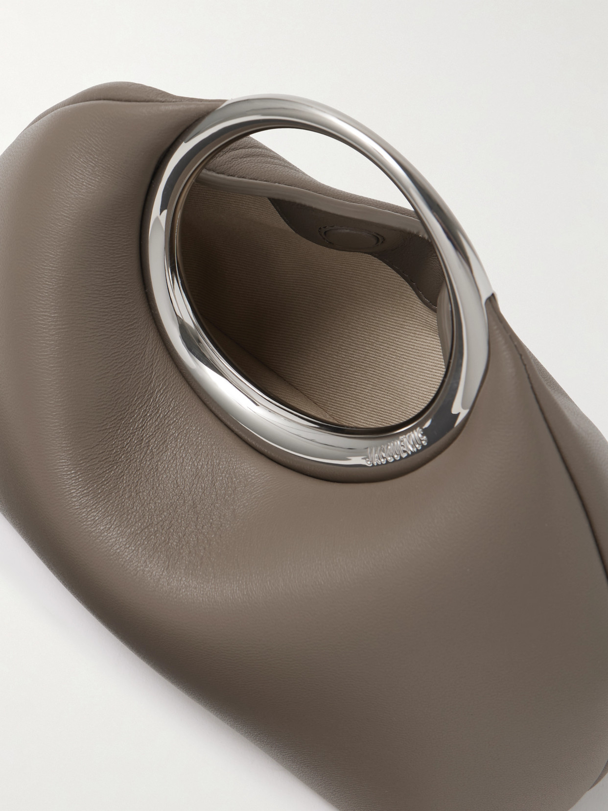 Jacquemus The Calino Small Leather Tote In Brown